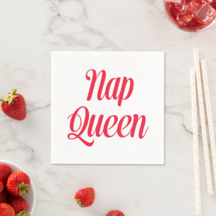 Serviette En Papier Nap Queen rose cerisier rouge