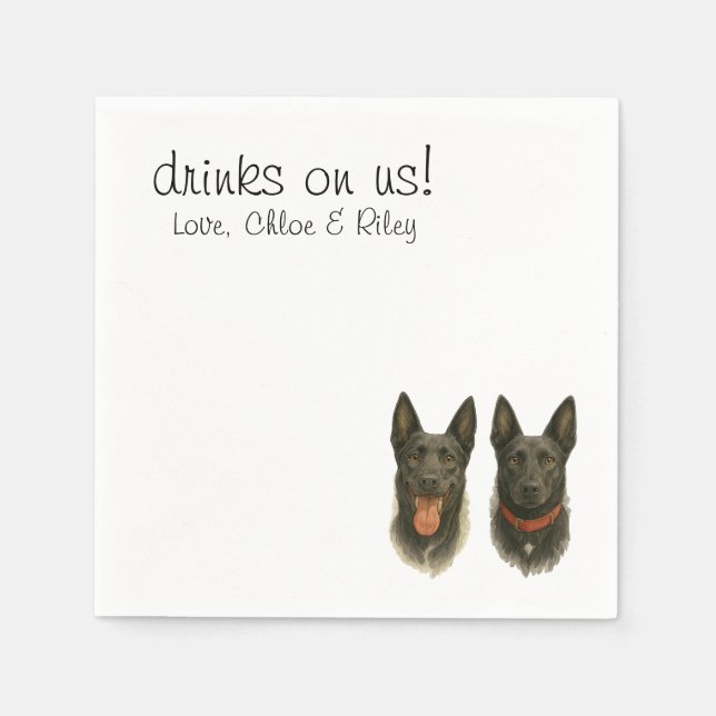 Serviette En Papier Napkin de cocktail pour animaux de compagnie (Devant)