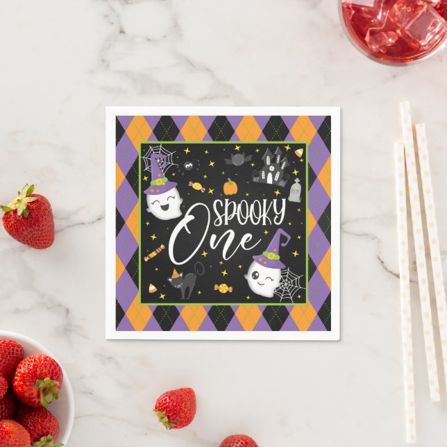 Serviette En Papier Napkin éffrayant - noir (En situation)