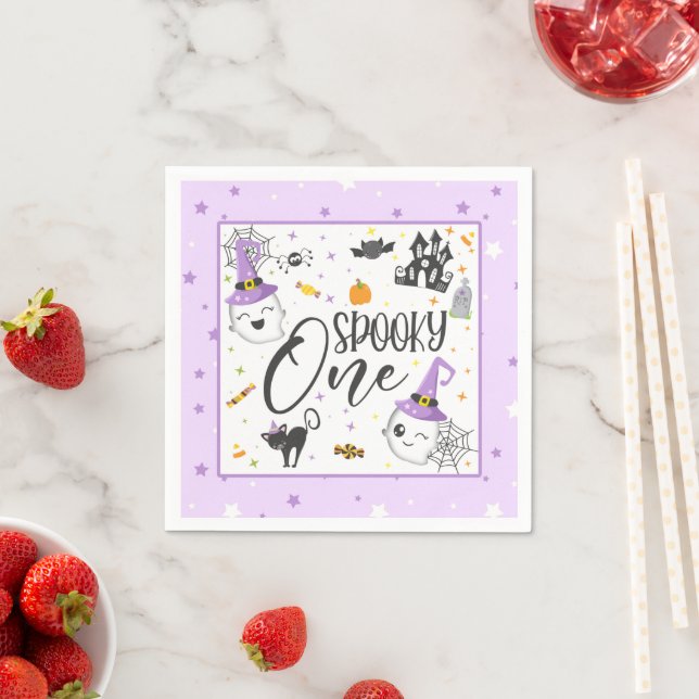 Serviette En Papier Napkin éffrayant - violet (En situation)