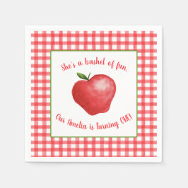 Serviette En Papier Napkin fête d'anniversaire d'Apple - Personnalisab