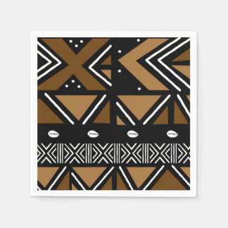 Serviette En Papier Napkin imprimé en tissu de boue africaine