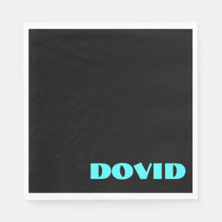 Serviette En Papier Napkin noir néon upsherin