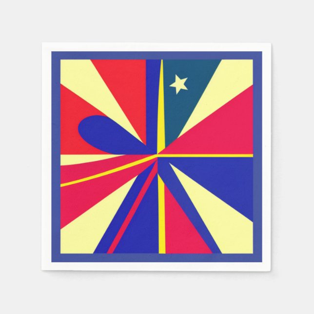 Serviette En Papier Napkin Star Patriotique (Devant)
