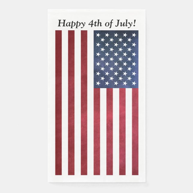 Serviette En Papier Napkins 4 juillet (Devant)