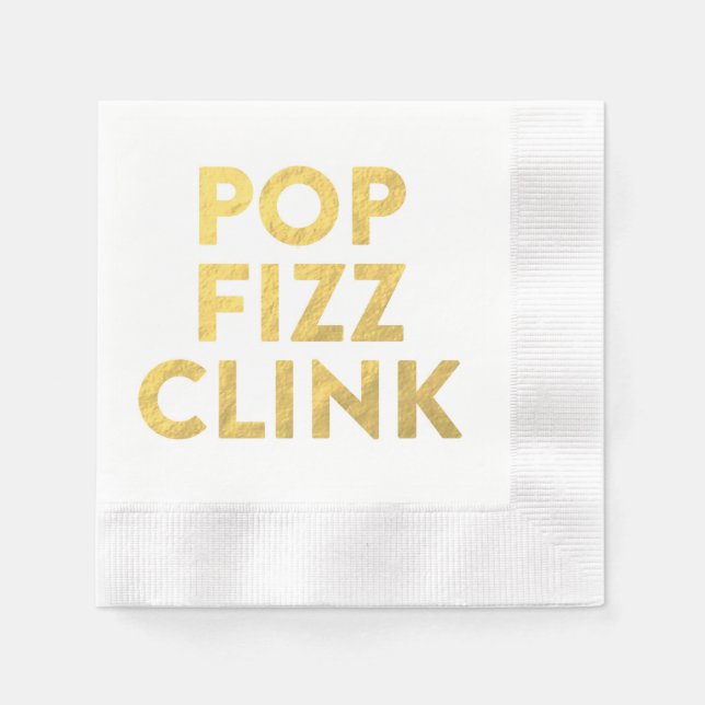Serviette En Papier Napkins CLINK POP FIZZ (Devant)