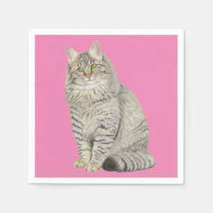 Serviette En Papier Napkins de chat de Maine
