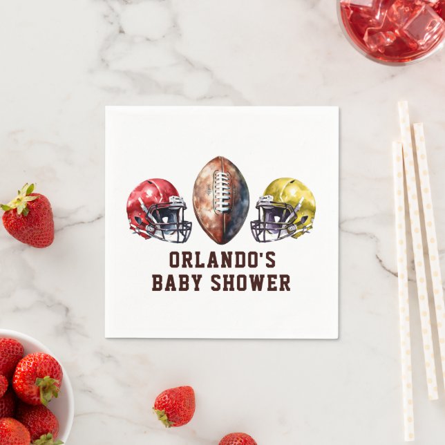 Serviette En Papier Napkins de football (En situation)