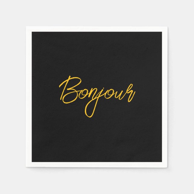 Serviette En Papier Napkins en papier Bonjour (Devant)