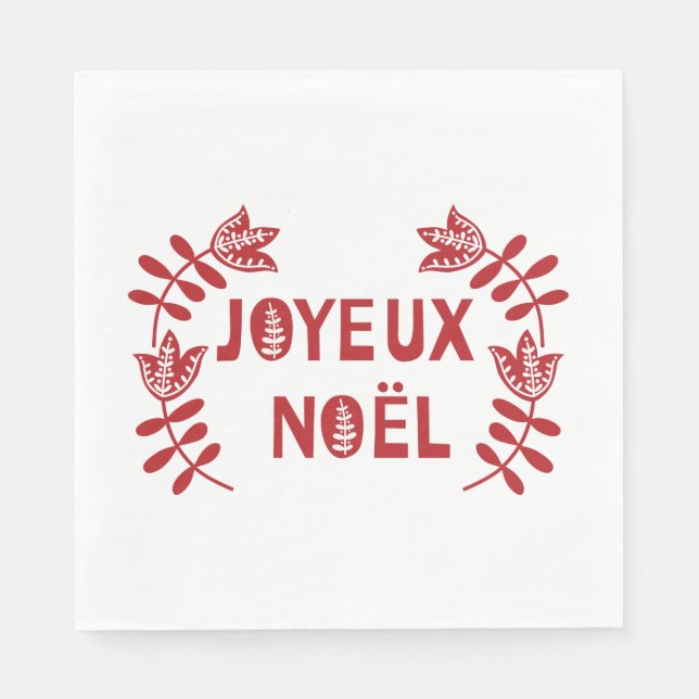 Serviette En Papier Napkins en papier Joyeux Noel (Devant)
