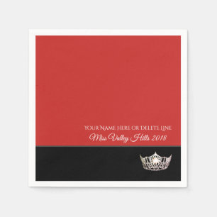 Serviette En Papier Napkins en papier peint en argent Miss America