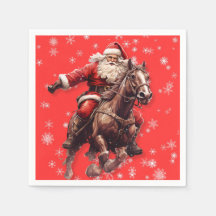 Napkins en papier Père Noël occidental