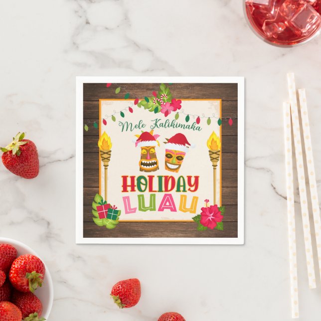 Serviette En Papier Napkins Holiday Luau Party (En situation)