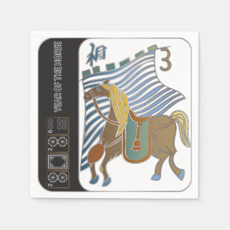 Serviette En Papier Napkins Mah Jongg Horse