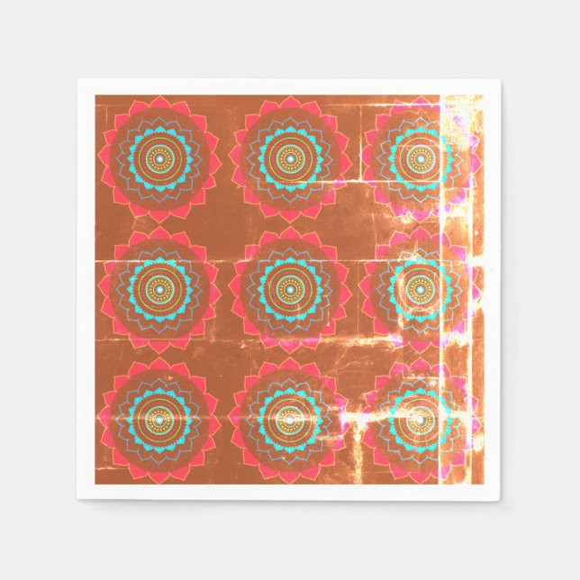 Serviette En Papier Napkins Mandala Art Paper (Devant)
