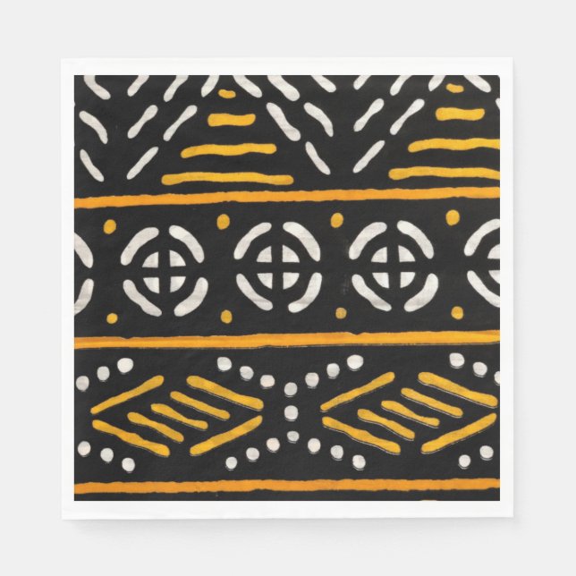 Serviette En Papier Napkins Motif africain (Devant)