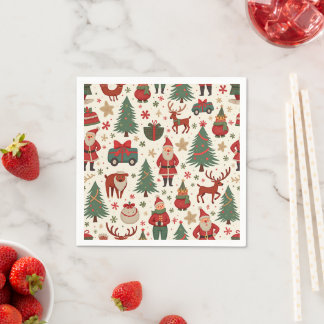 Serviette En Papier Napkins motif de Noël