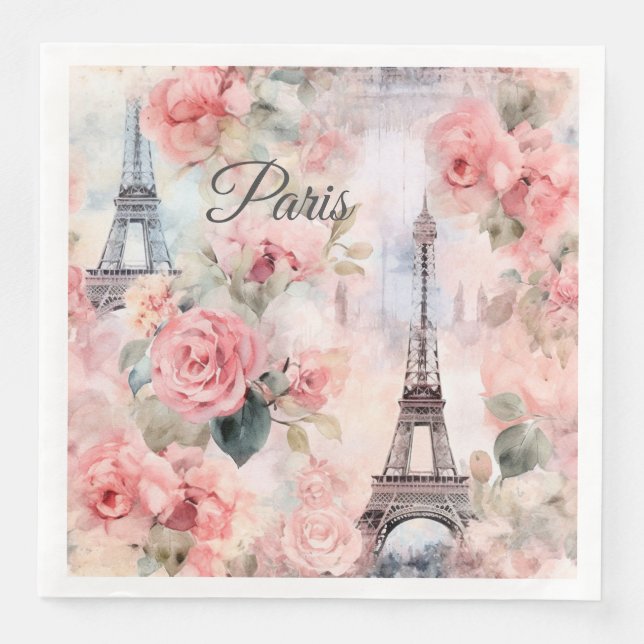 Serviette En Papier Napkins Papier Paris (Devant)