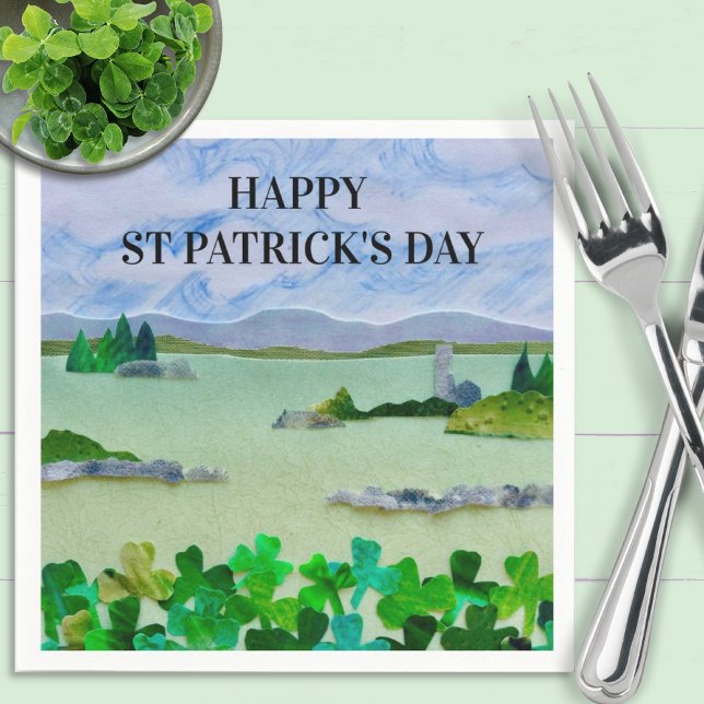 Serviette En Papier Napkins Shamrock de la Saint Patrick (Créateur téléchargé)