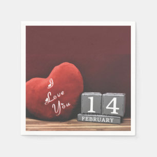 Serviette En Papier Napkins Valantine Day