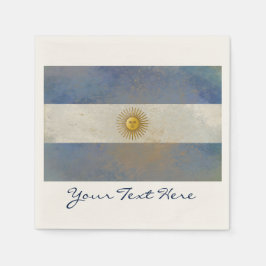 Serviette En Papier Naples Argentine Flag Party