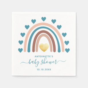 Serviette En Papier Naples Baby shower arc-en-ciel