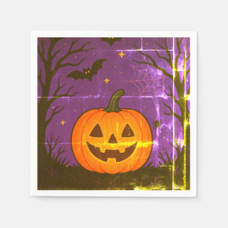 Serviette En Papier Naples colorées Citrouille Halloween