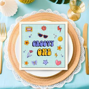 Serviette En Papier Naples d'anniversaire Retro super Hippie