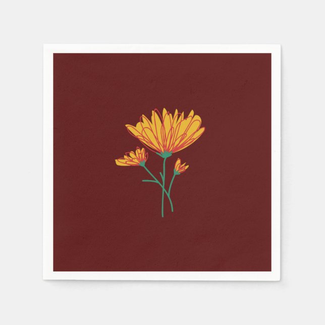 Serviette En Papier Naples de Calendula en Bourgogne (Devant)
