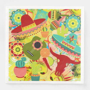 Serviette En Papier Naples de la partie de rue mexicaine
