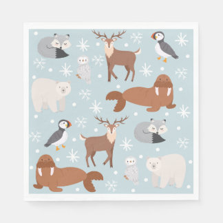 Serviette En Papier Naples de la partie des animaux de l'Arctique