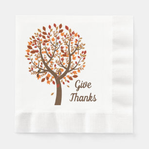 Serviette En Papier Naples de l'arbre d'automne