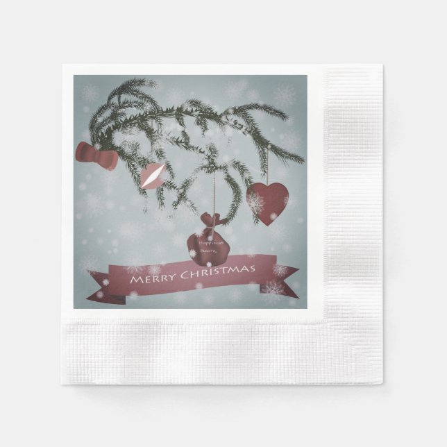 Serviette En Papier Naples de Noël (Devant)
