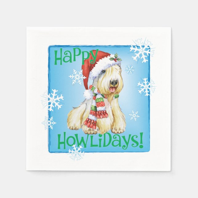 Serviette En Papier Naples de Noël Sealyham Terrier (Devant)