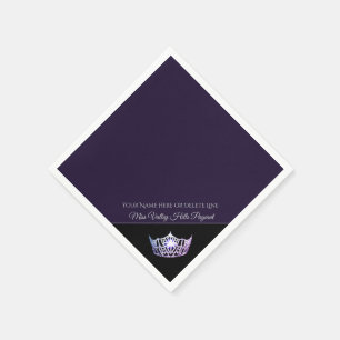 Serviette En Papier Naples de papier de couronne de Miss America Laven