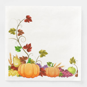Serviette En Papier Naples de récolte d'automne