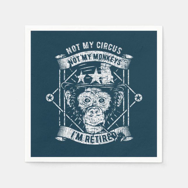 Serviette En Papier Naples de retraite Retraité Retraité pensionné (Devant)