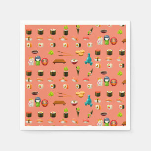 Serviette En Papier Naples de sushi Party