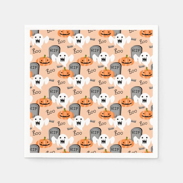 Serviette En Papier Naples d'Halloween (Devant)