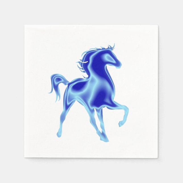 Serviette En Papier Naples du Cheval Bleu (Devant)