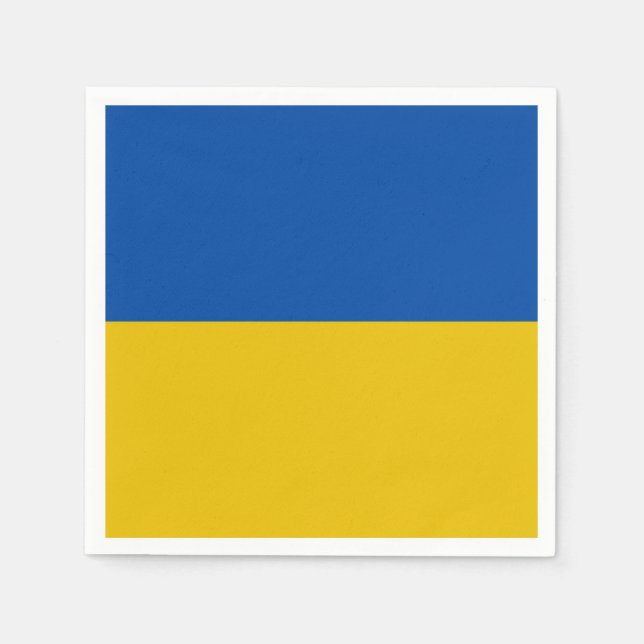 Serviette En Papier Naples du drapeau ukrainien (Devant)