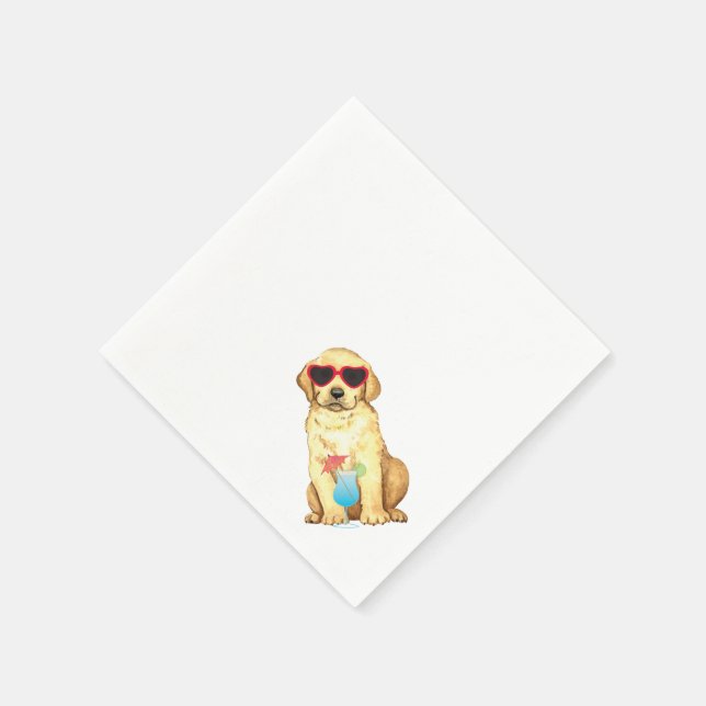 Serviette En Papier Naples du Laboratoire Jaune été (Coin)