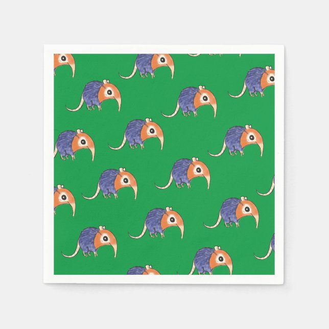 Serviette En Papier Naples Elephant Shrew (Devant)
