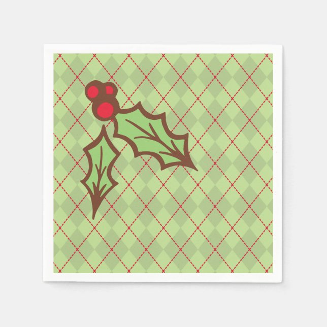 Serviette En Papier Naples en papier creux de Noël (Devant)