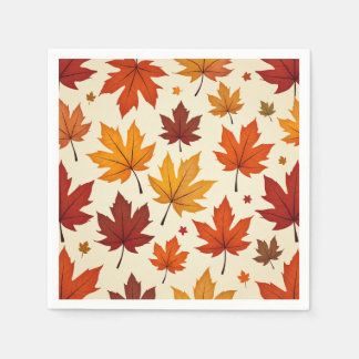 Serviette En Papier Naples en papier d'automne