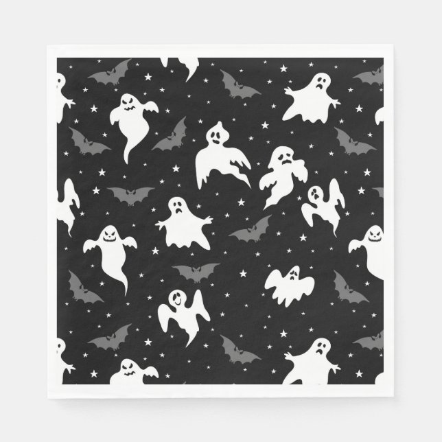 Serviette En Papier Naples en papier d'Halloween (Devant)
