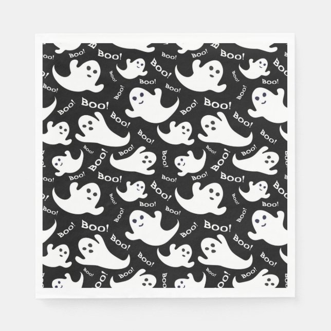 Serviette En Papier Naples en papier d'Halloween (Devant)
