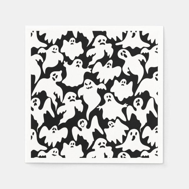 Serviette En Papier Naples en papier d'Halloween (Devant)
