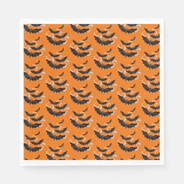 Serviette En Papier Naples en papier d'Halloween (Devant)