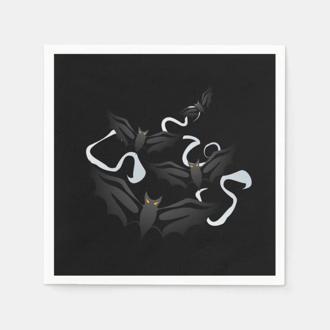 Serviette En Papier Naples en papier d'Halloween (Devant)